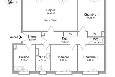 Appartement a louer montrouge - 4 pièce(s) - 75.2 m2 - Surfyn
