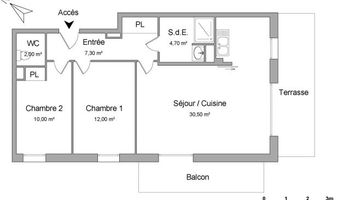 appartement 3 pièces à louer BORDEAUX 33000 66.5 m²