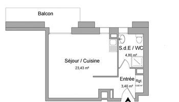 appartement 1 pièce à louer DARNETAL 76160 32.4 m²