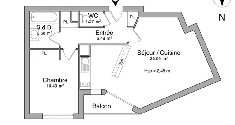 appartement 2 pièces à louer BORDEAUX 33100 47.8 m²