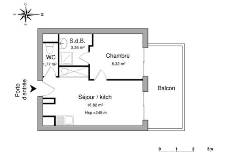 Vue n°3 Appartement 2 pièces T2 F2 à louer - Evian-les-bains (74500)