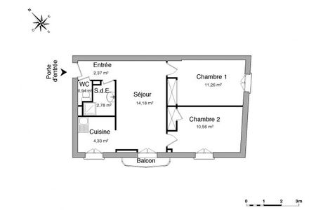 appartement 3 pièces à louer NICE 06000 46.42 m²