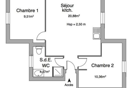 Appartement a louer bezons - 3 pièce(s) - 45.3 m2 - Surfyn