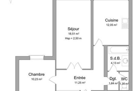 Vue n°2 Appartement 2 pièces à louer - SAINT-ETIENNE (42000) - 59.16 m²