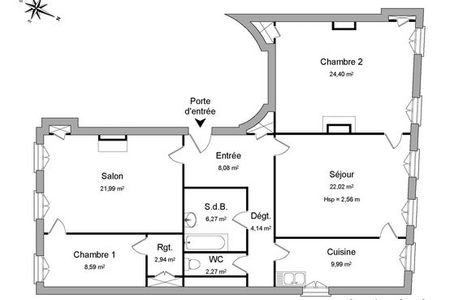 Vue n°2 Appartement 3 pièces à louer - METZ (57000) - 110.69 m²