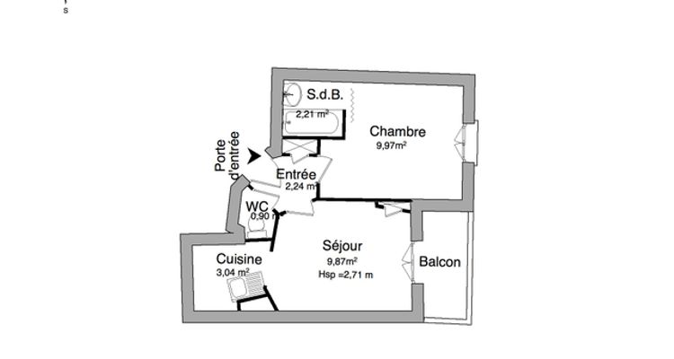 appartement 1 pièce à louer CLERMONT FERRAND 63000 28.2 m²