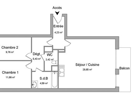 Vue n°3 Appartement 3 pièces T3 F3 à louer - Saint Leu La Foret (95320)