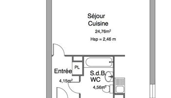 appartement 1 pièce à louer MONTEVRAIN 77144 33.5 m²