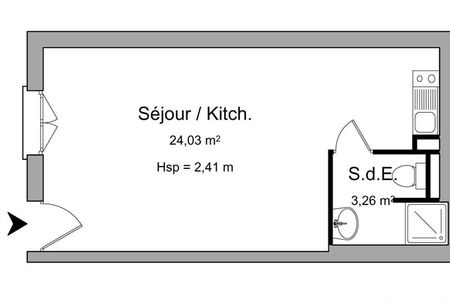 appartement-meuble 1 pièce à louer LA ROCHELLE 17000 27.3 m²