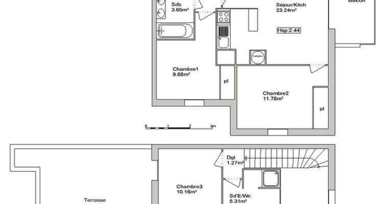 appartement 4 pièces à louer TOULOUSE 31200 73.7 m²