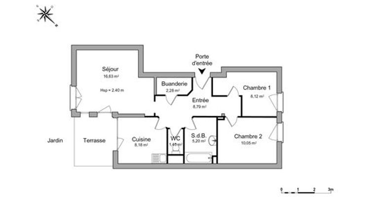 appartement 3 pièces à louer MARIGNIER 74970 60.7 m²