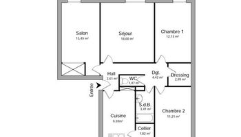 appartement 4 pièces à louer PONTOISE 95300 82.86 m²