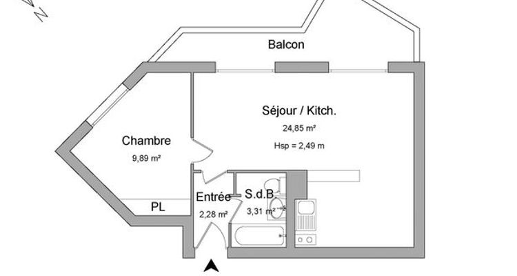 appartement 2 pièces à louer CERGY 95000 40.33 m²