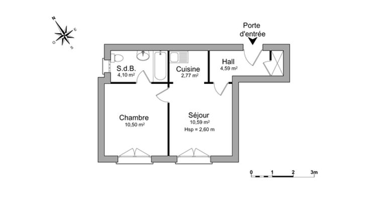appartement 2 pièces à louer LAXOU 54520 32.6 m²