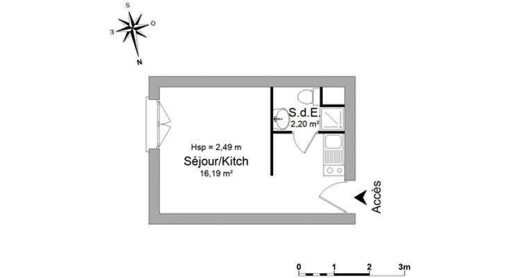 appartement 1 pièce à louer HEROUVILLE SAINT-CLAIR 14200 18.4 m²