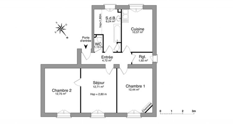 appartement 3 pièces à louer LA GARENNE COLOMBES 92250 62.5 m²