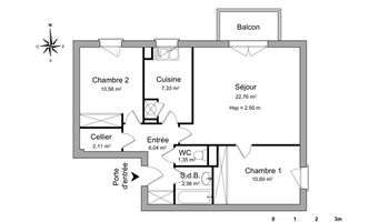 appartement 3 pièces à louer MERIGNAC 33700 63.7 m²