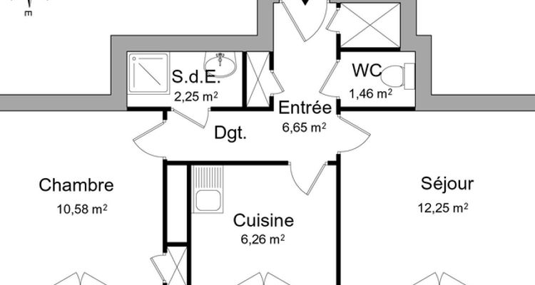 Vue n°1 Appartement 2 pièces à louer - Dijon (21000) 545 €/mois cc