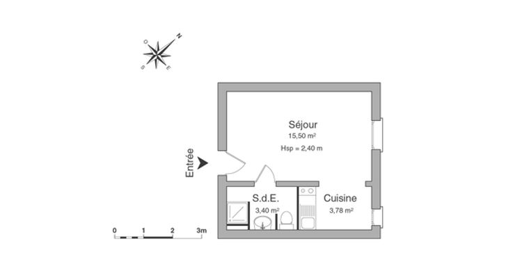 appartement 1 pièce à louer NANTES 44100 22.7 m²