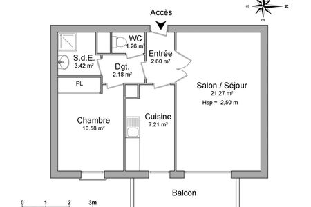 appartement 2 pièces à louer TOULOUSE 31300 48.5 m²