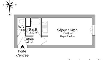 appartement 1 pièce à louer POITIERS 86000 19.1 m²