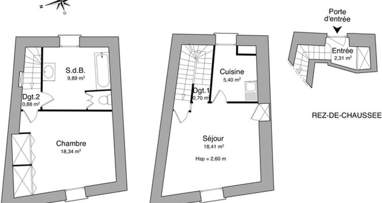 maison 2 pièces à louer ROMANS-SUR-ISERE 26100 55.9 m²