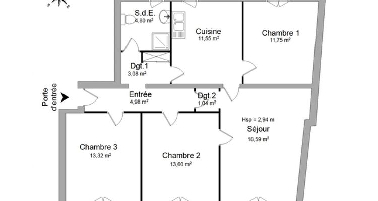 appartement 4 pièces à louer NANTES 44000 82.7 m²