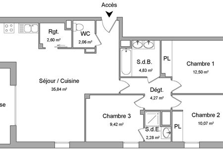 Vue n°3 Appartement 4 pièces T4 F4 à louer - L'union (31240)