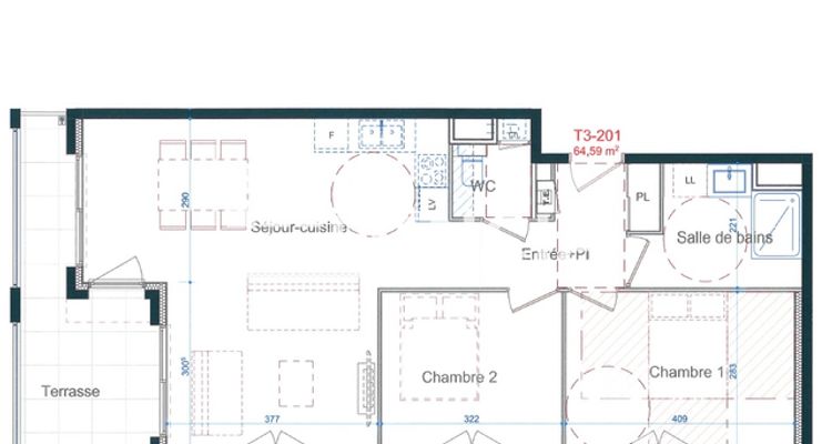 appartement 3 pièces à vendre Lyon 5ᵉ 69005 64 m²