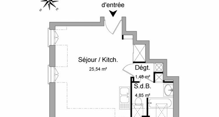 Appartement a louer clamart - 1 pièce(s) - 39.67 m2 - Surfyn