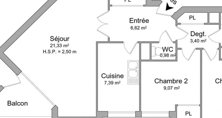appartement 3 pièces à louer NANTES 44000 63.4 m²