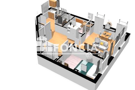appartement 2 pièces à vendre LYON 7ᵉ 69007 56.38 m²