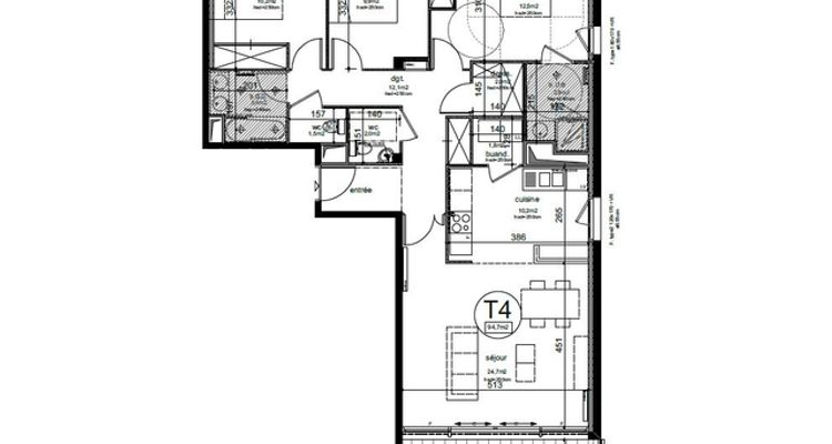 appartement 4 pièces à louer TOULOUSE 31100 99.9 m²