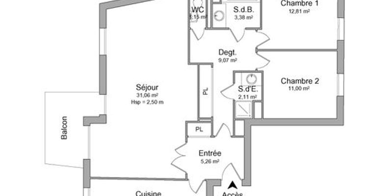 Vue n°1 Appartement 3 pièces à louer - Cran Gevrier (74960) 1 074 €/mois cc