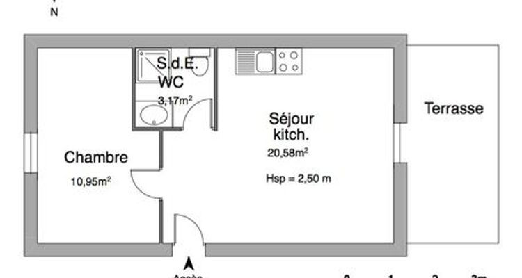 appartement-meuble 2 pièces à louer ALGRANGE 57440 34.7 m²