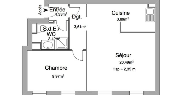 appartement 2 pièces à louer STRASBOURG 67000 42.7 m²