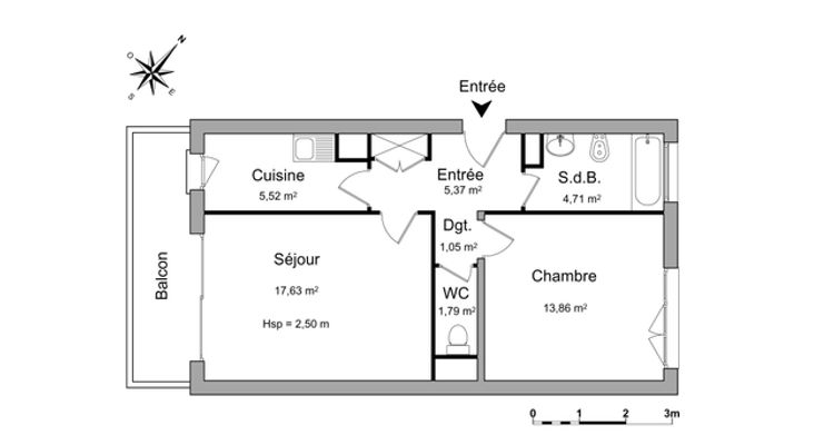 appartement 2 pièces à louer STRASBOURG 67100 49.9 m²
