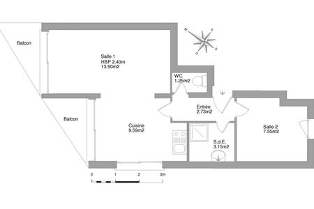 Vue n°2 Appartement 2 pièces T2 F2 à louer - Conflans Sainte Honorine (78700)