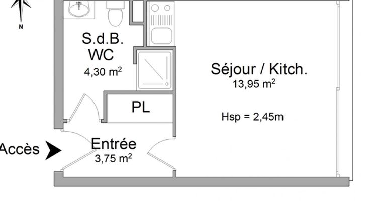 appartement 1 pièce à louer RAMONVILLE ST AGNE 31520 22 m²