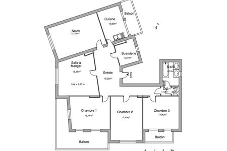 appartement 5 pièces à louer THIONVILLE 57100 131.8 m²