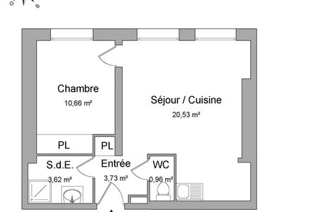 Vue n°2 Appartement 2 pièces à louer - Lille (59000) 682 €/mois cc