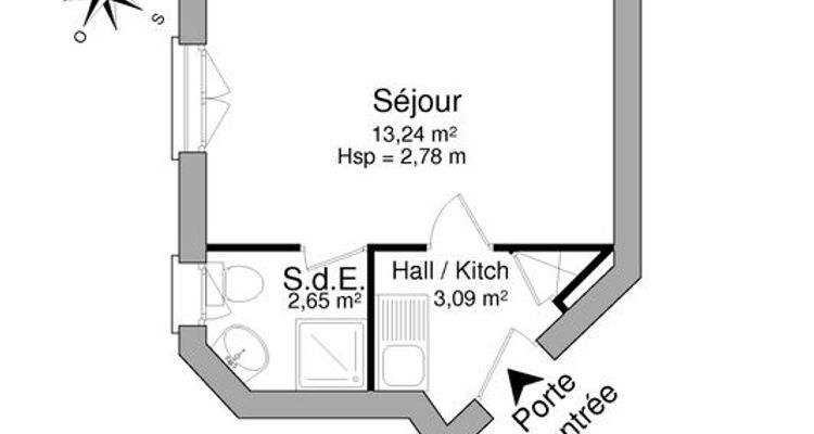 Appartement a louer issy-les-moulineaux - 1 pièce(s) - 18.98 m2 - Surfyn