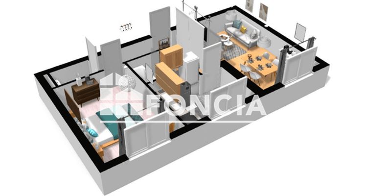 appartement 2 pièces à vendre VILLEURBANNE 69100 48.18 m²