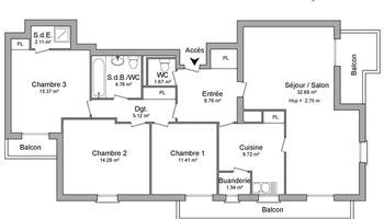 appartement 5 pièces à louer CAEN 14000 107.4 m²