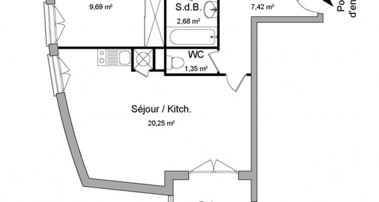 appartement 2 pièces à louer PAU 64000 43.3 m²