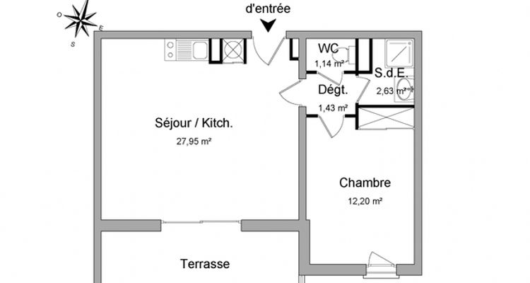Vue n°1 Appartement 2 pièces T2 F2 à louer - Montfavet (84140)