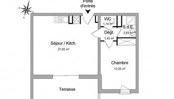 appartement 2 pièces à louer MONTFAVET 84140 45.4 m²