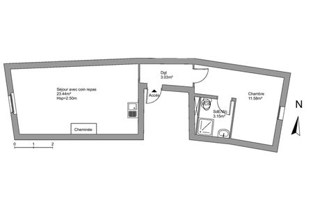 Vue n°2 Appartement 2 pièces T2 F2 à louer - Romans Sur Isere (26100)