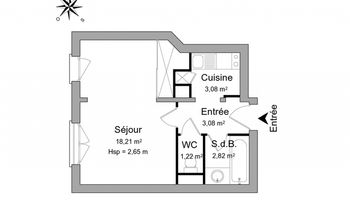 appartement 1 pièce à louer ASNIERES-SUR-SEINE 92600 28.4 m²