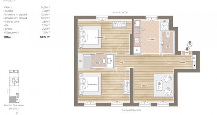 appartement 3 pièces à louer NANCY 54000 57.9 m²